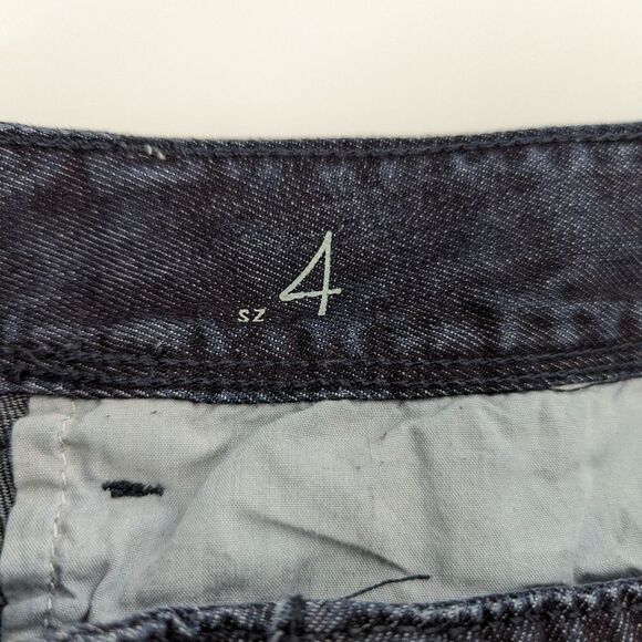 LOFT Dark Wash Denim Shorts Size 4 - Picture 4 of 9